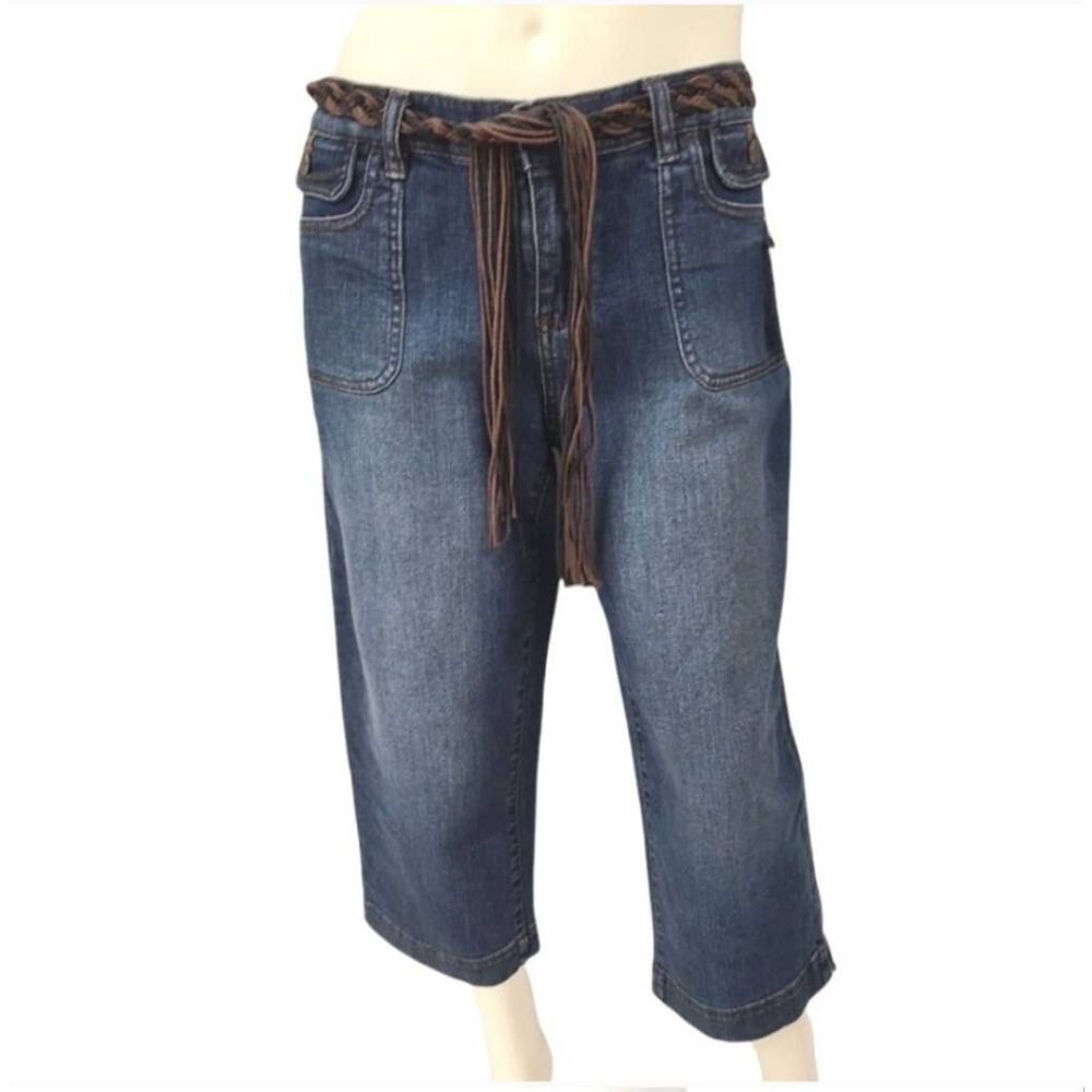 Axcess Belted Jean Capri NEW TAGS Pants 14
